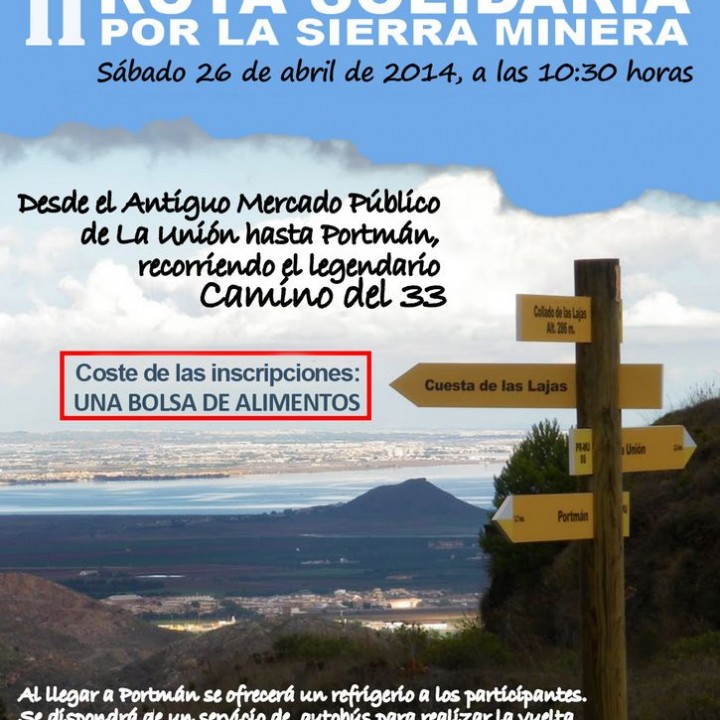 1.Cartel Ruta Senderista Solidaria a Portmán.