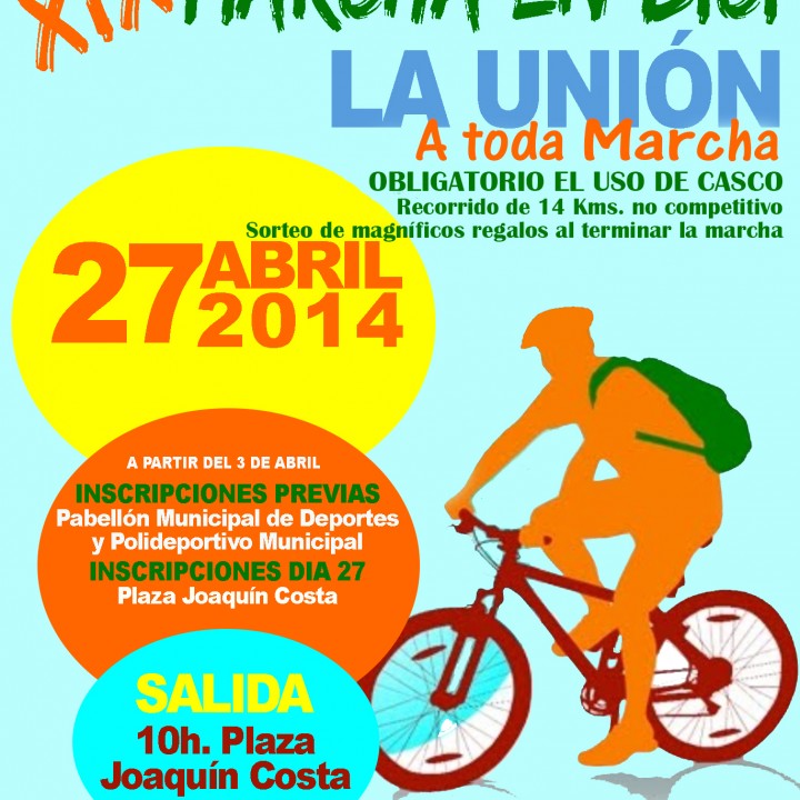 Cartel Marcha en bici -A toda marcha.2014