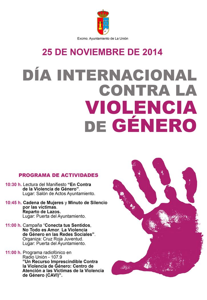 Cartel Violencia de género 2014. Excmo. Ayuntamiento de Cartel Violencia de género 2014. Excmo. Ayuntamiento de
