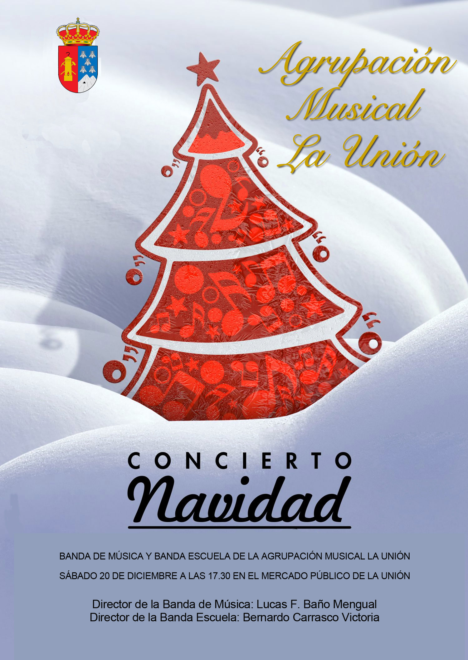 Cartel Concierto de navidad de la Agrupación Musical 2014