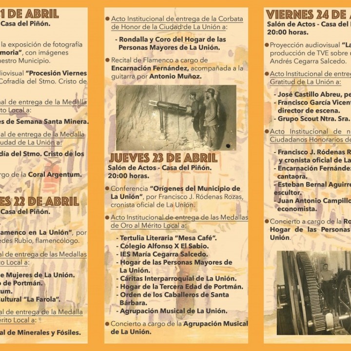 1.Triptico con el Programa de actos del 155 aniversario