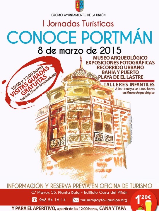 Cartel I Jornadas Turísticas -Conoce Portmán-.2015