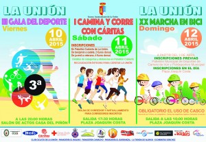 Cartel celebrando el deporte en La Unión 2015