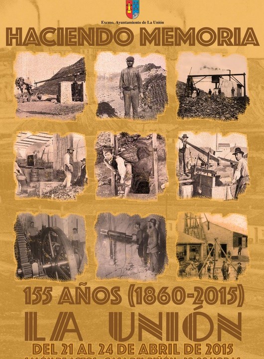 Cartel 155 Aniversario de La Unión del 21 al 24 de Abril.Programa de acvtos.