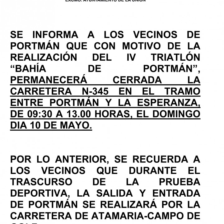 Nota-Informativa-TRIATLÓN-PORTMÁN.Corte carretera.